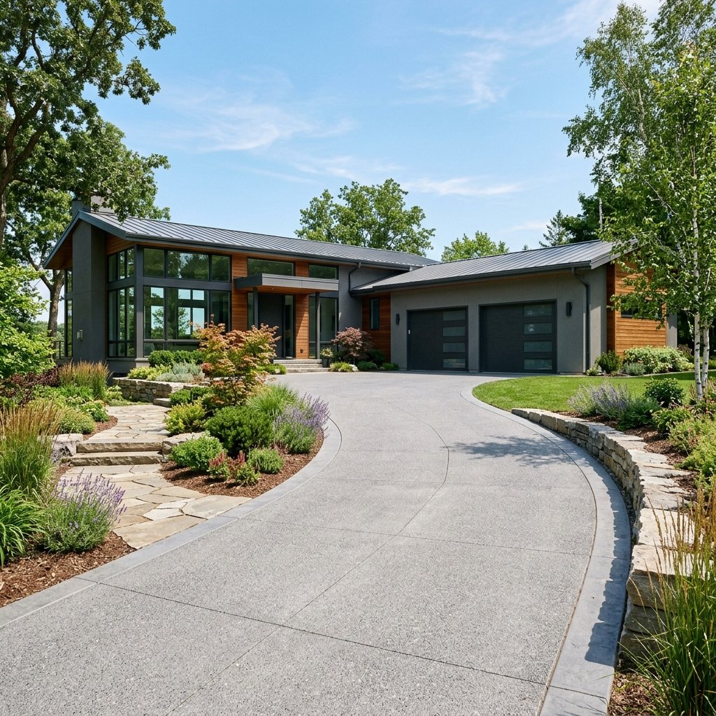 Premium concrete driveway